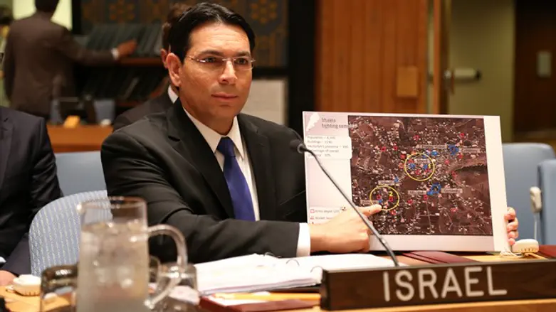 Danny Danon addresses UN on Hezbollah build arsenal