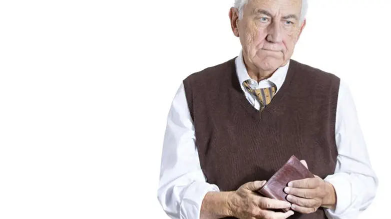 Old man with money problmes - senior fraud