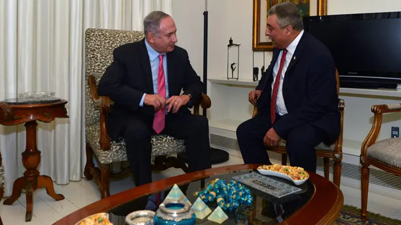 Netanyahu and Egyptian Ambassador to Israel