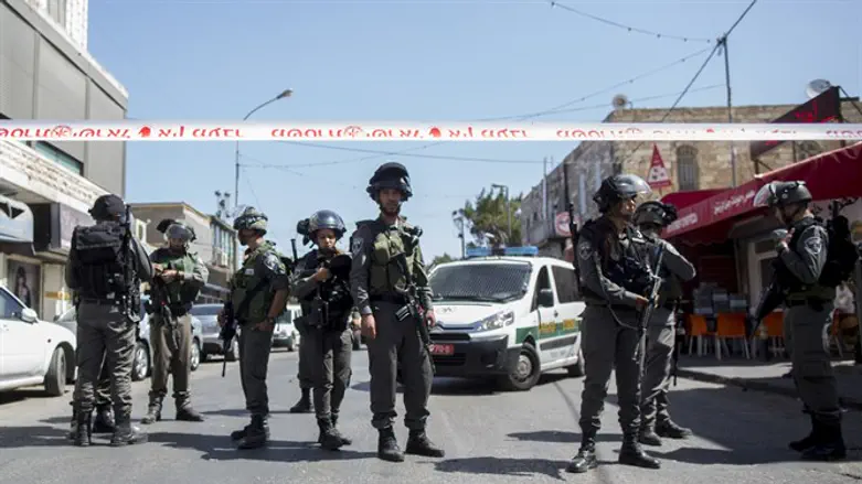 כוחות ביטחון בשכונת א-טור בירושלים