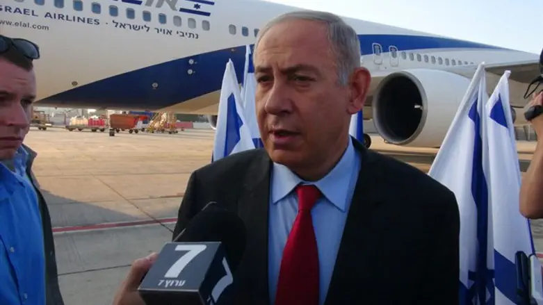 Netanyahu at Ben Gurion Airport