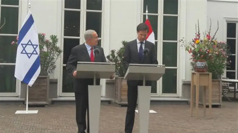 Netanyahu and Rutte in the Hague