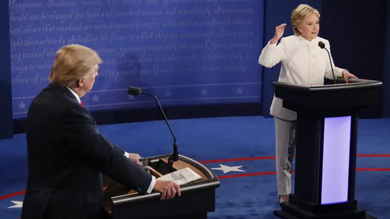 Trump and Clinton at the third debate