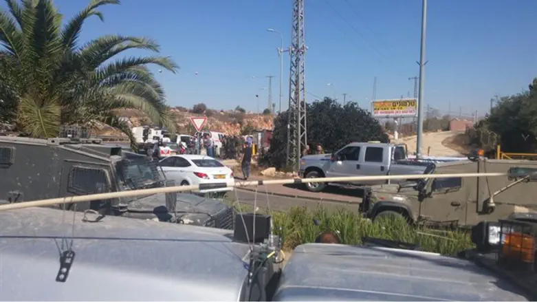 Scene of attack at Ofra junction