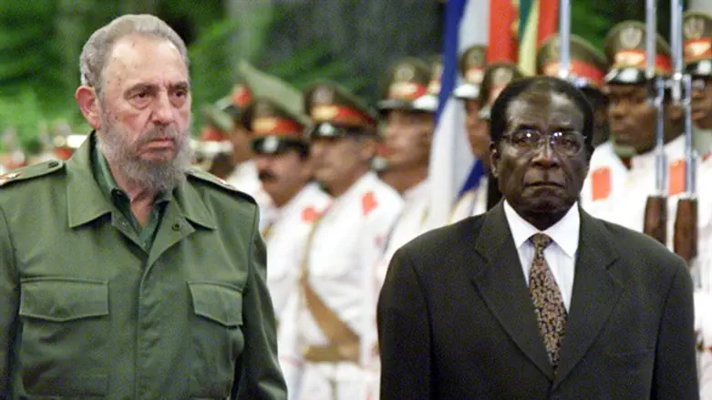 Fidel Castro (left)