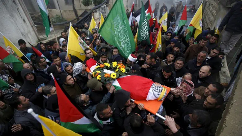 Funeral of terrorist in eastern Jerusalem