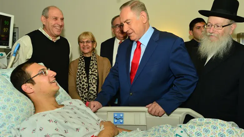 Netanyahu in Hadassah hospital