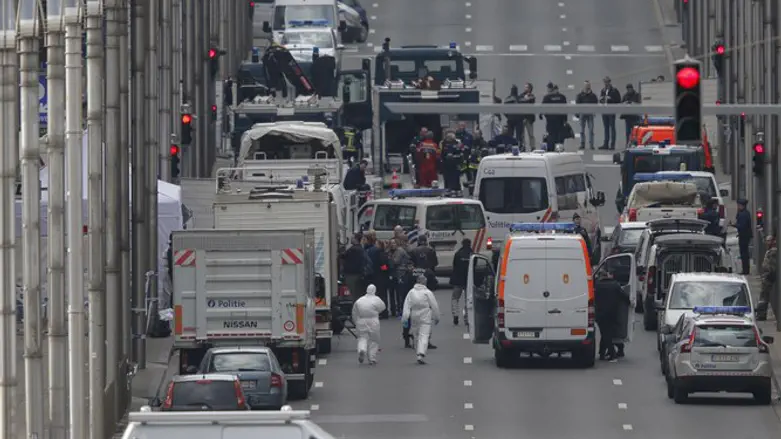 Место теракта в Брюсселе