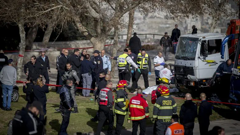 Scene of Armon Hanatziv terror attack