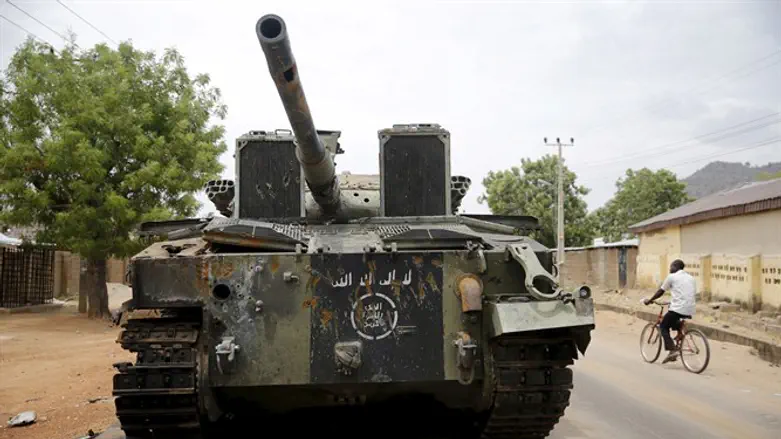 Boko Haram tank captured by Nigerian forces