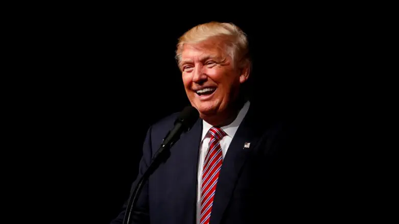 Donald Trump shares a laugh on the campaign trail