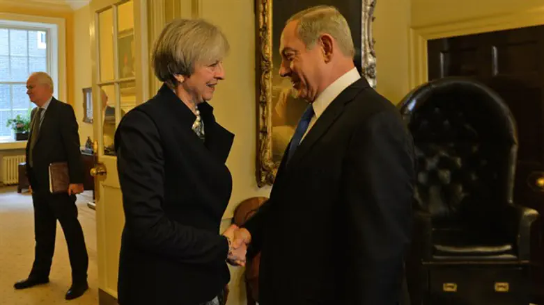 British Prime Minister Theresa May and PM Binyamin Netanyahu