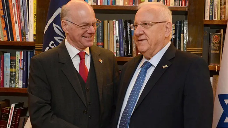 President Rivlin with the President of the German Bundestag, Prof. Norbert Lammert