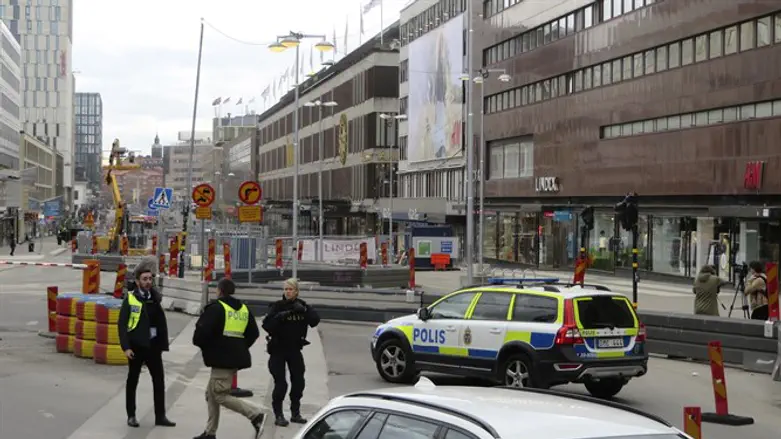 Scene of the Stockholm terror attac