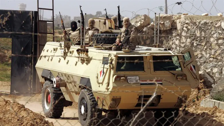 Egyptian soldiers in Rafah, Gaza