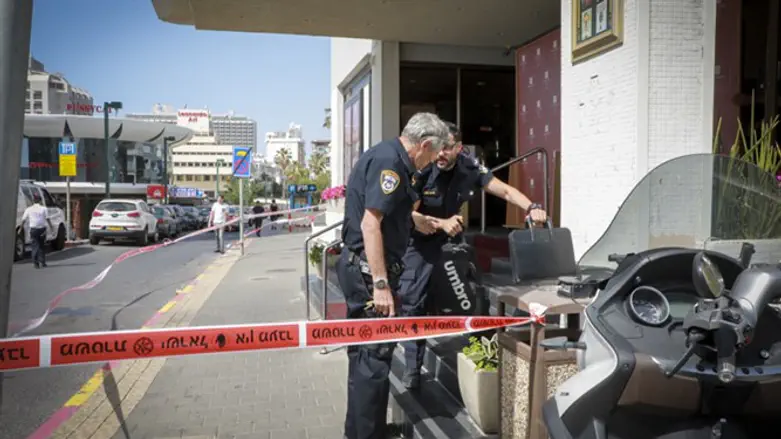Police at scene of stabbing attack in Tel Aviv