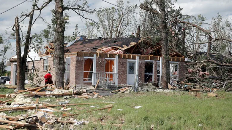 Homeowners after a tornado hit the town of Canton