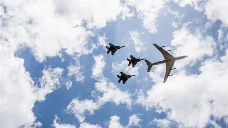 Israeli Air Force jets during 2017 Independence Day air show
