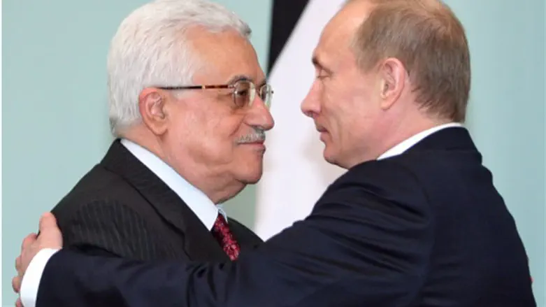 Mahmoud Abbas and Vladimir Putin