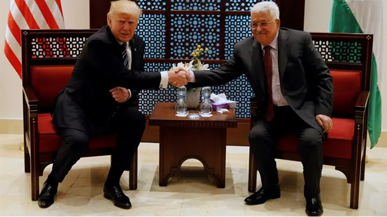 President Donald Trump meets with PA chief Mahmoud Abbas in Bethlehem
