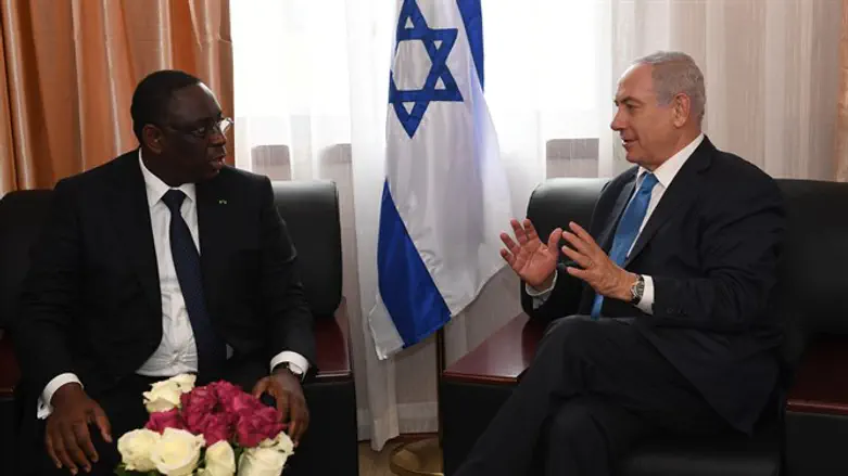 Netanyahu and Senegal President Macky Sall