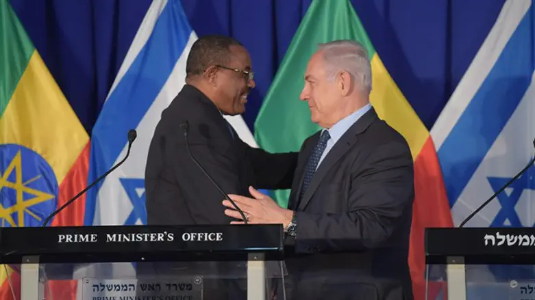 Netanyahu with Ethiopian PM