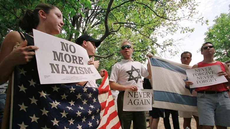 Jewish Defense League protest against the planned neo-Nazi demonstration 