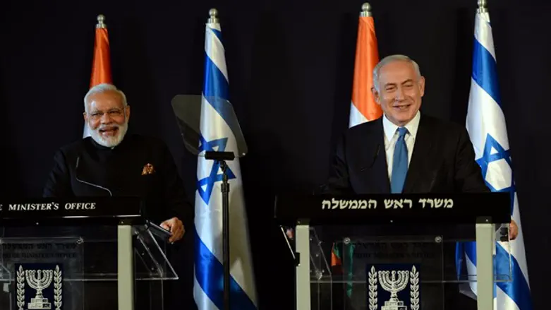 Netanyahu with Indian PM