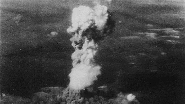 Smoke billows from Hiroshima after atomic bombing