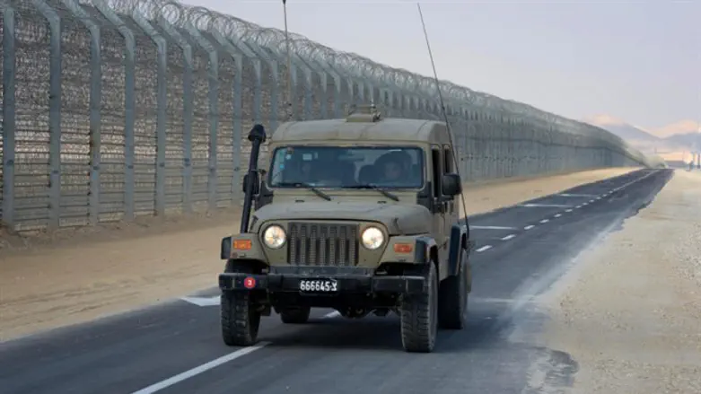 Security fence on Israel-Egypt border