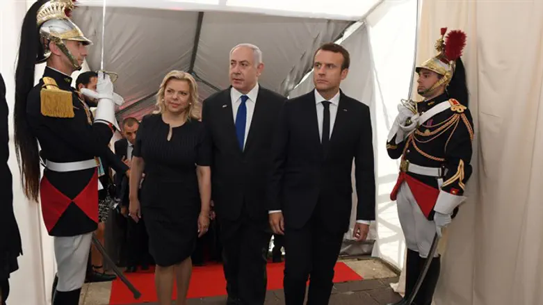 Macron and Netanyahu, today