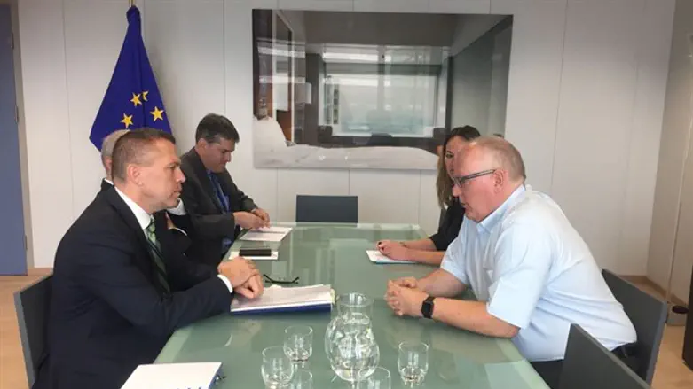 ארדן בפגישותיו היום עם נציגי האיחוד האירופי, בבריסל