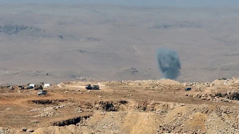 Smoke at the Syria-Lebanon border