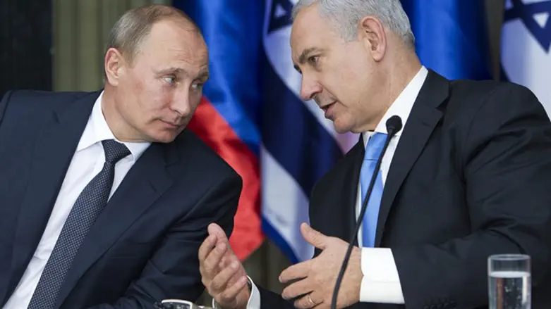 Prime Minister BInyamin Netanyahu and Russian President Vladimir Putin