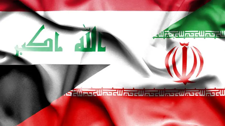 Iranian and Iraqi flags