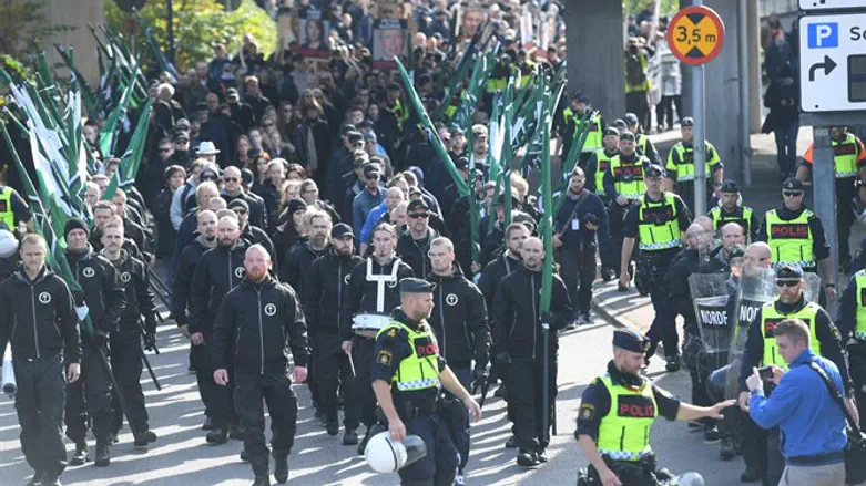 Neo-Nazis march in central Gothenburg