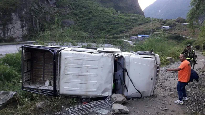 Scene of accident in Nepal