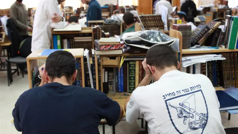 Studying in yeshiva
