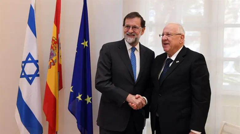 ריבלין עם ראש ממשלת ספרד