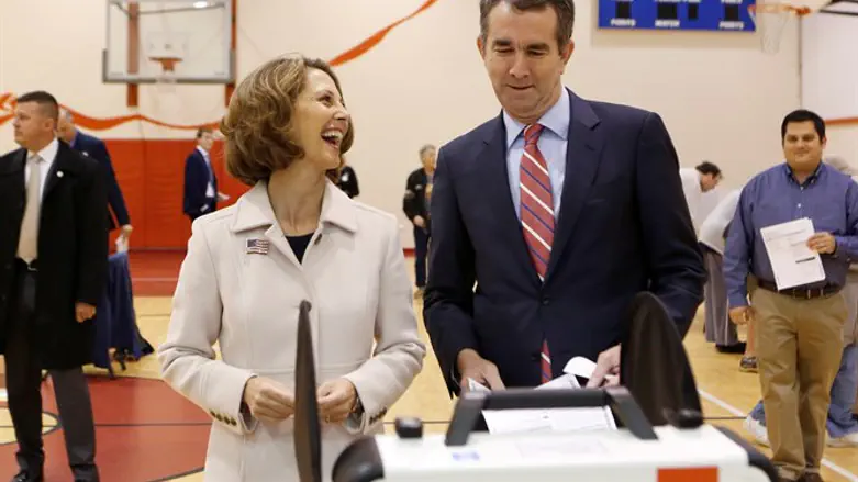 Virginia Gubernatorial candidate Ralph Northam and his wife Pam vote in Norfolk, Virginia