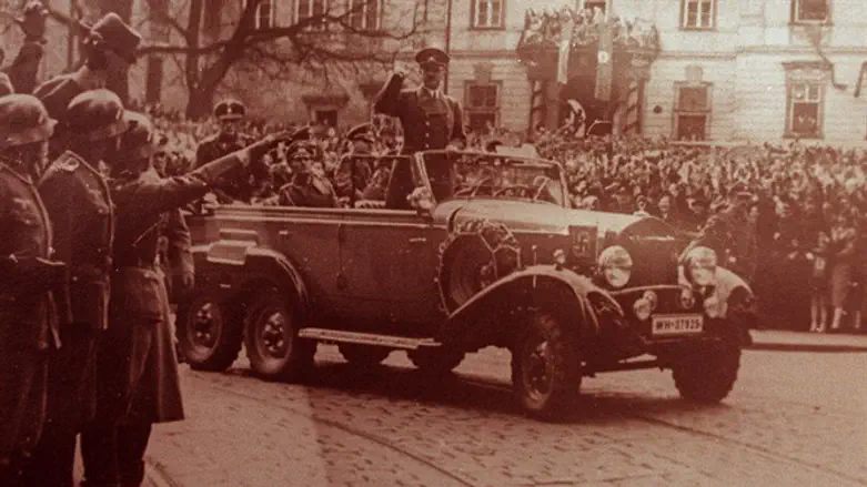 Hitler in his Mercedes