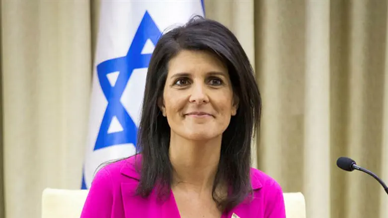 US Ambassador to the United Nations, Nikki Haley, meets with Israeli President, Reuven Riv