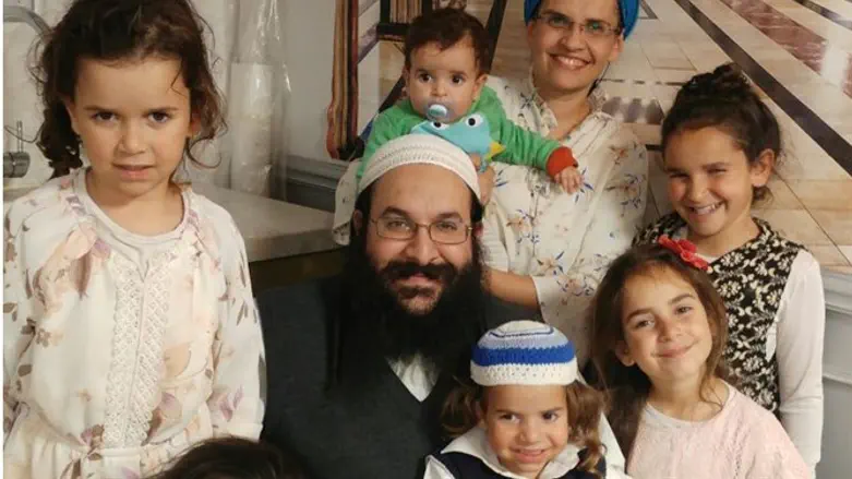 Rabbi Raziel Shevach with his family