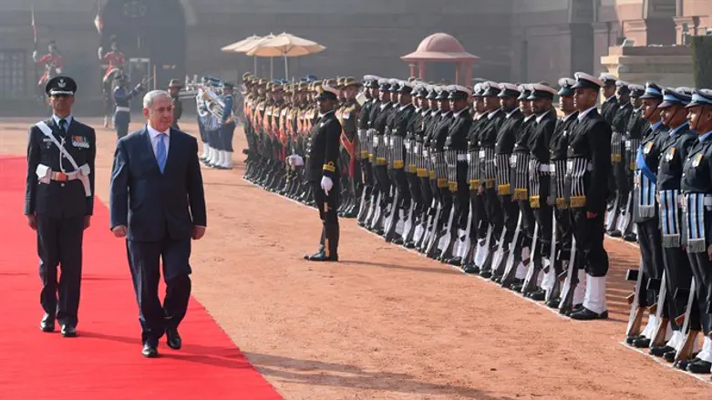 Netanyahu during India visit
