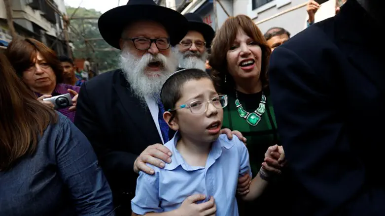 Moishy Holtzberg, son of murdered Chabad emissaries, in Mumbai