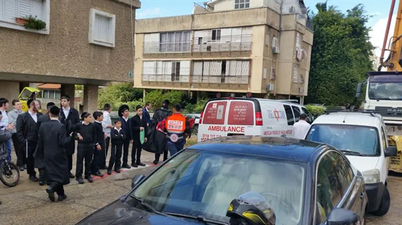 Scene of accident in Bnei Brak