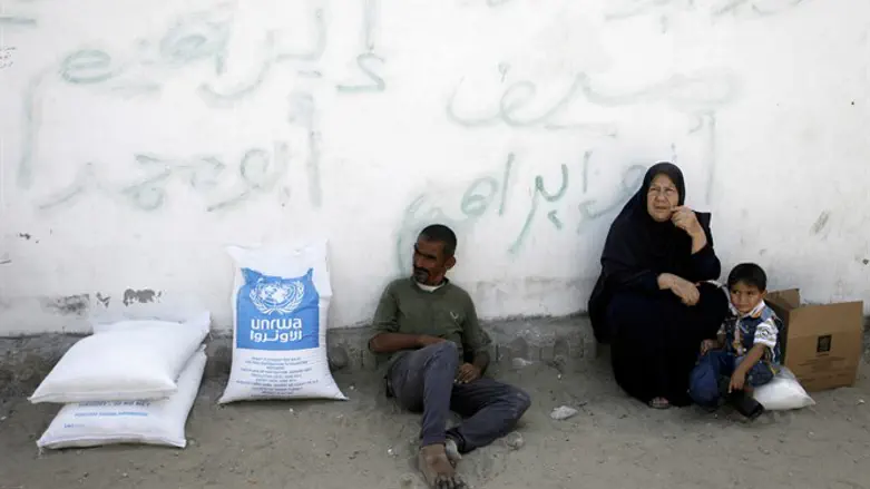 UNRWA handouts in Gaza