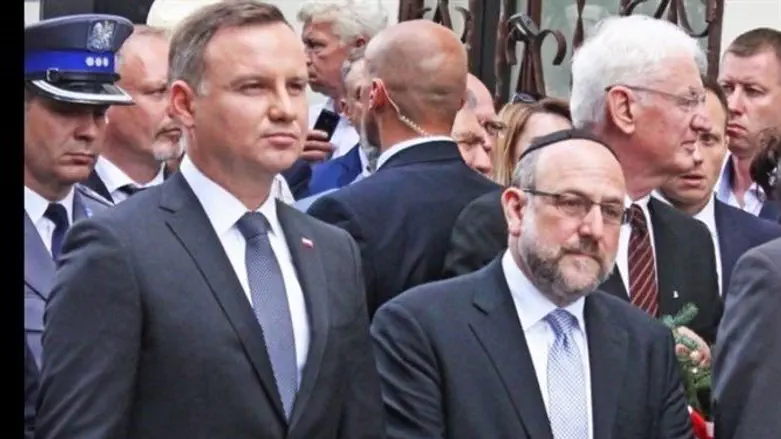 הרב שודריך עם נשיא פולין