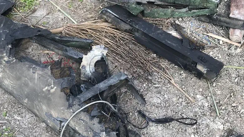 Фрагменты иранского беспилотника, сбитого ЦАХАЛом
