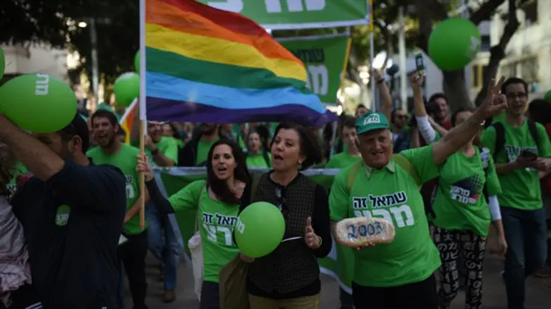 Zehava Galon at Tel Aviv Meretz parade